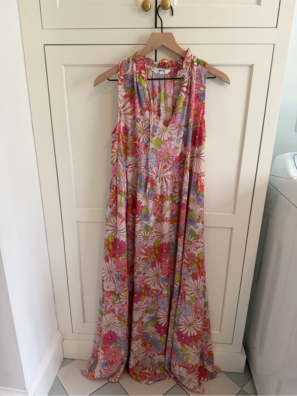 BB Dakota Pink Floral Sleeveless Maxi Dress